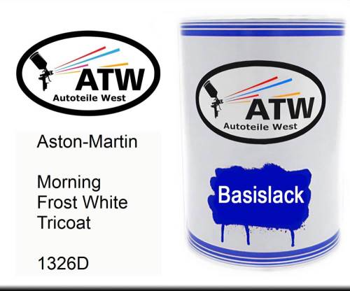 Aston-Martin, Morning Frost White Tricoat, 1326D: 500ml Lackdose, von ATW Autoteile West.